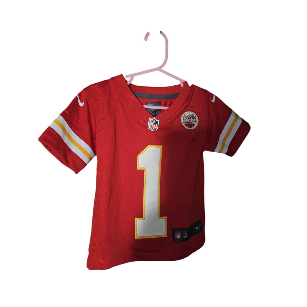 NFL Official Kansas City Chiefs Jersey #1 Personalized Joshua Size 2T